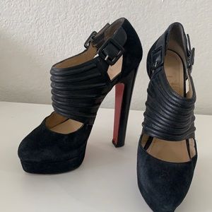 Christian Louboutin Black Platform Heels Size 38